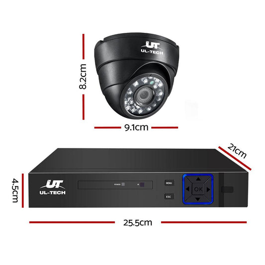 UL-Tech CCTV Security Camera System 8CH DVR 1080P - Day & Night Home Surveillance Solution Complete Home and Business Protection with 4 Cameras