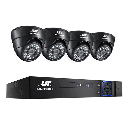 UL-Tech CCTV Security Camera System 8CH DVR 1080P - Day & Night Home Surveillance Solution Complete Home and Business Protection with 4 Cameras